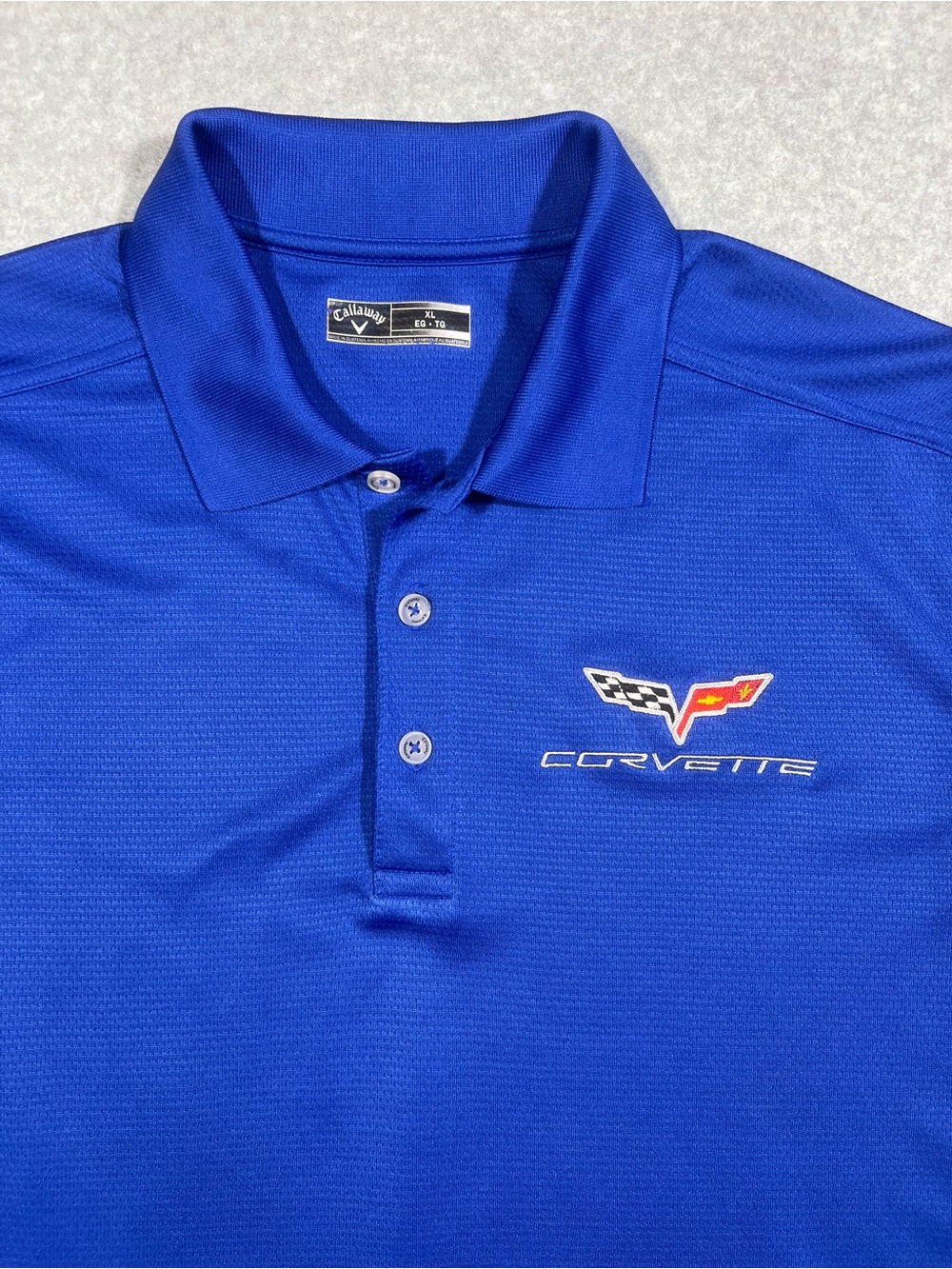 Callaway Men’s Royal Blue Corvette Embroidered Polo - Picture 2 of 6